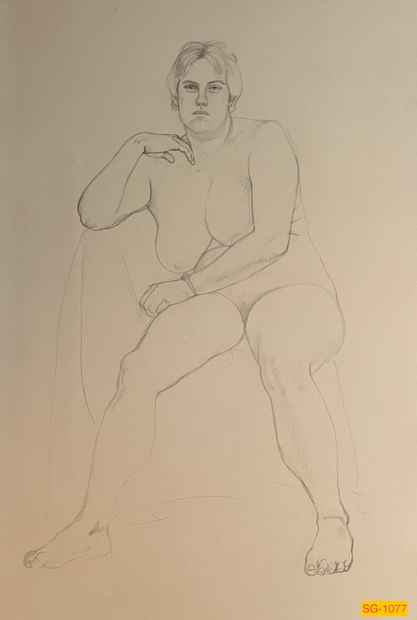 Untitled (female nude figure drawing) by Spence Guerin