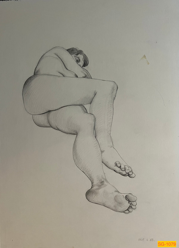 Untitled (female nude figure drawing) by Spence Guerin