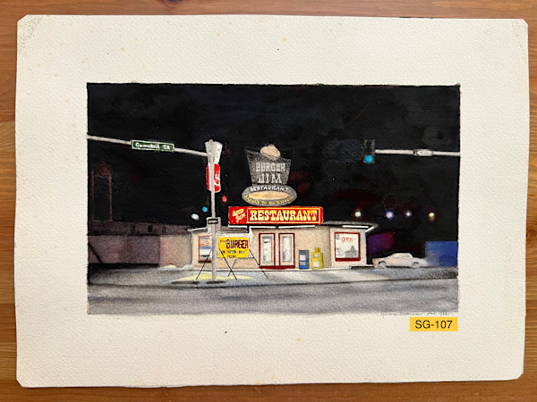 Burger Jim on a Winter Night, Anchorage, Alaska by Spence Guerin