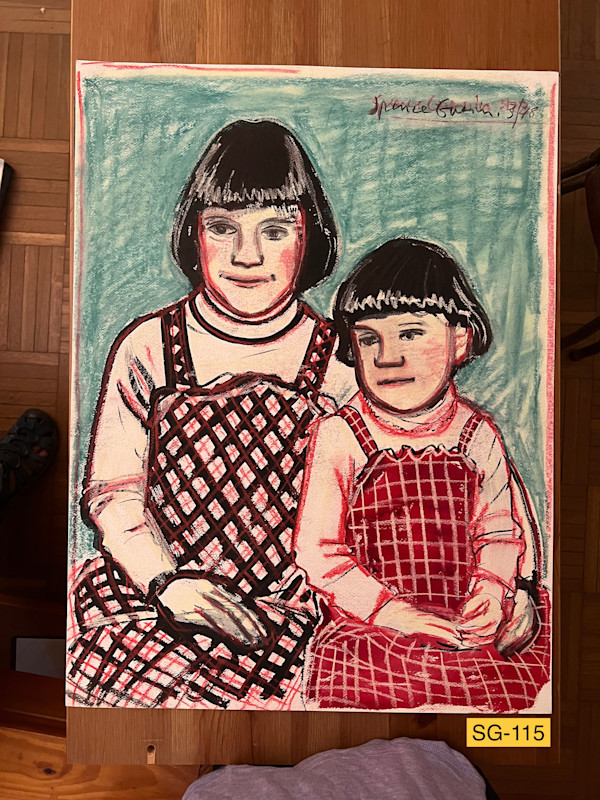 Two Young Girls by Spence Guerin