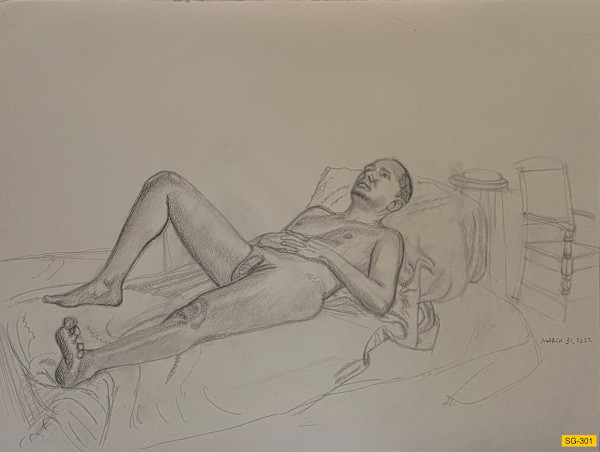Untitled (nude male model) by Spence Guerin