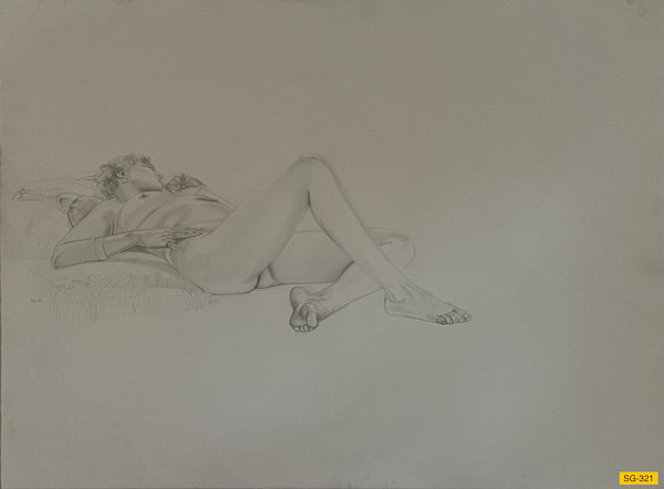 Untitled (Female nude figure drawing) by Spence Guerin