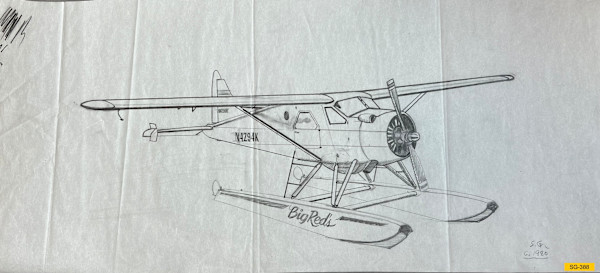 Untitled (Big Red's Beaver Float Plane, Lake Hood, Anchorage, Alaska) by Spence Guerin