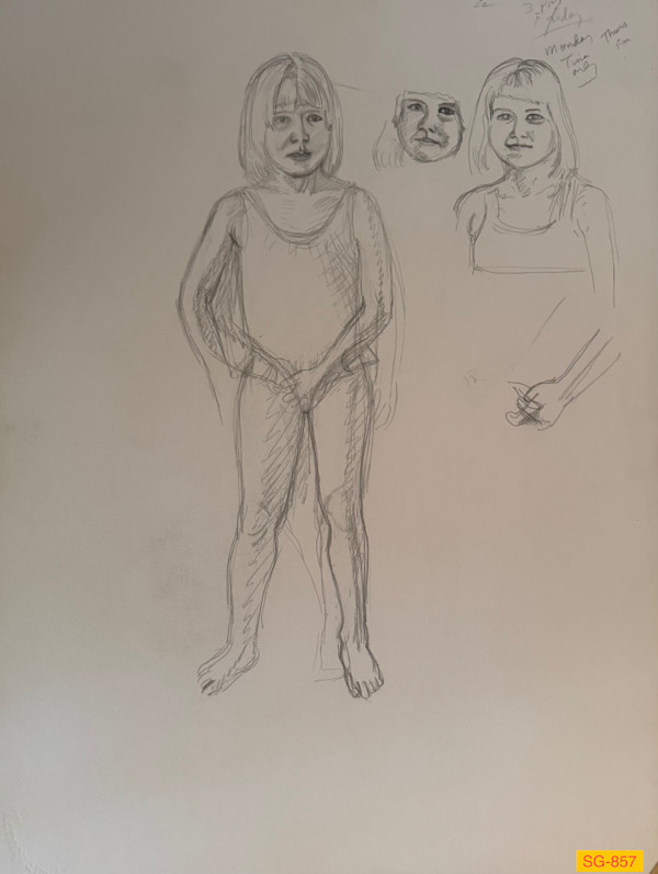 Study for Portrait of Nalley's Three Daughters -- 3 of 3 by Spence Guerin