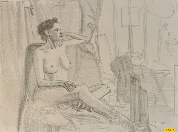 Untitled (female nude model) by Spence Guerin