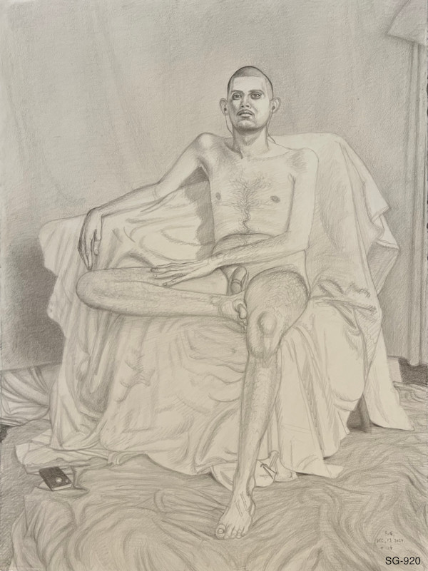 Untitled (nude male model) by Spence Guerin