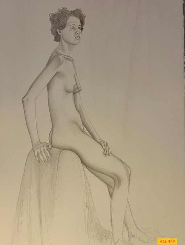 Untitled (figure drawing female nude) by Spence Guerin