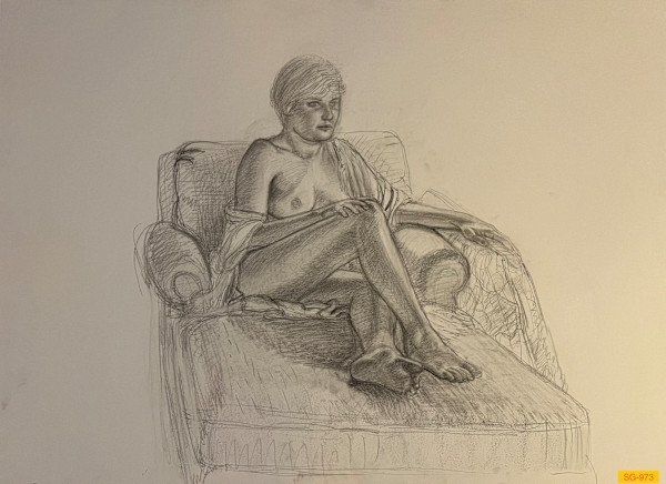 Untitled (Figure drawing female nude) by Spence Guerin