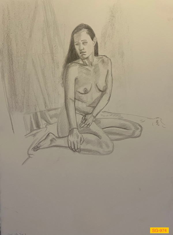Untitled (Figure drawing female nude) by Spence Guerin