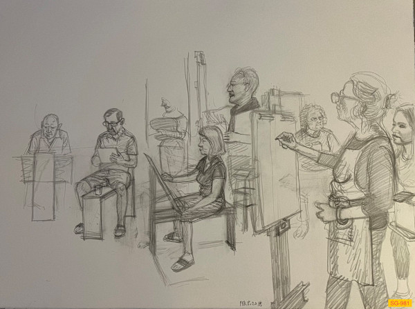 Untitled (Art students drawing) by Spence Guerin