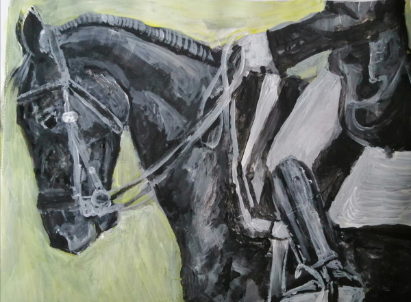 Mr Black horse by Yvonne Cavens