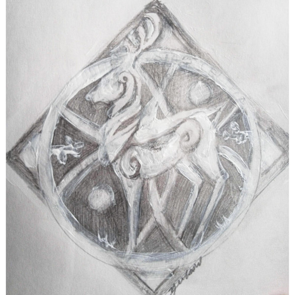 Celtic Stag by Yvonne Cavens, Image 1.
