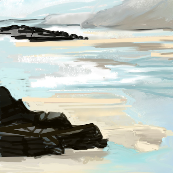 Tide comes in by Yvonne Cavens