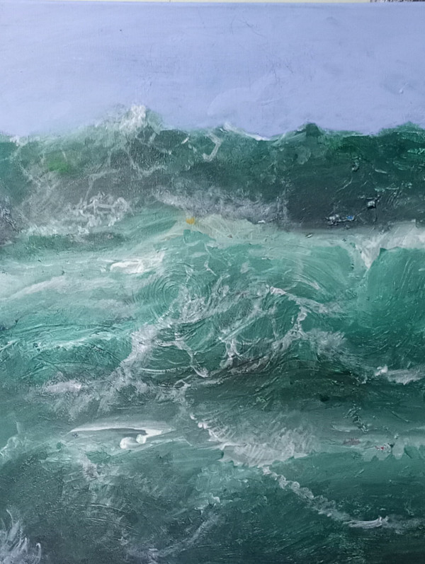 Stormy seas (Print) #1 by Yvonne Cavens