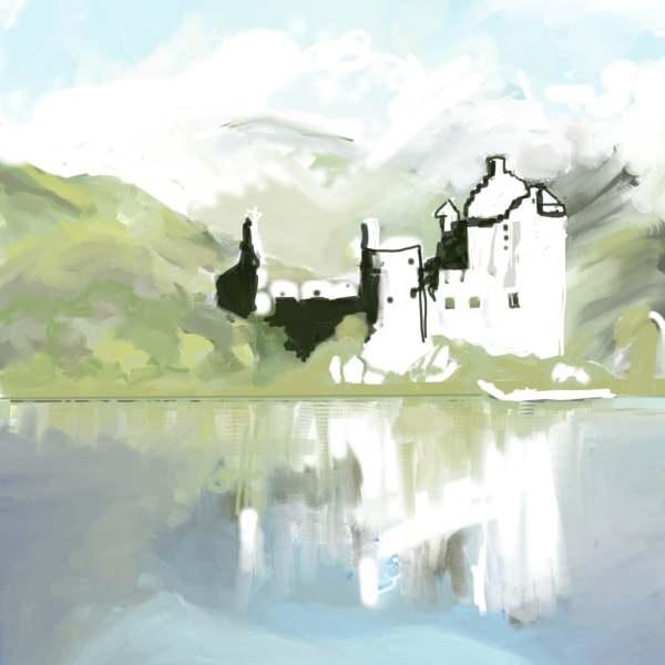 Kilchurn castle Scotland by Yvonne Cavens
