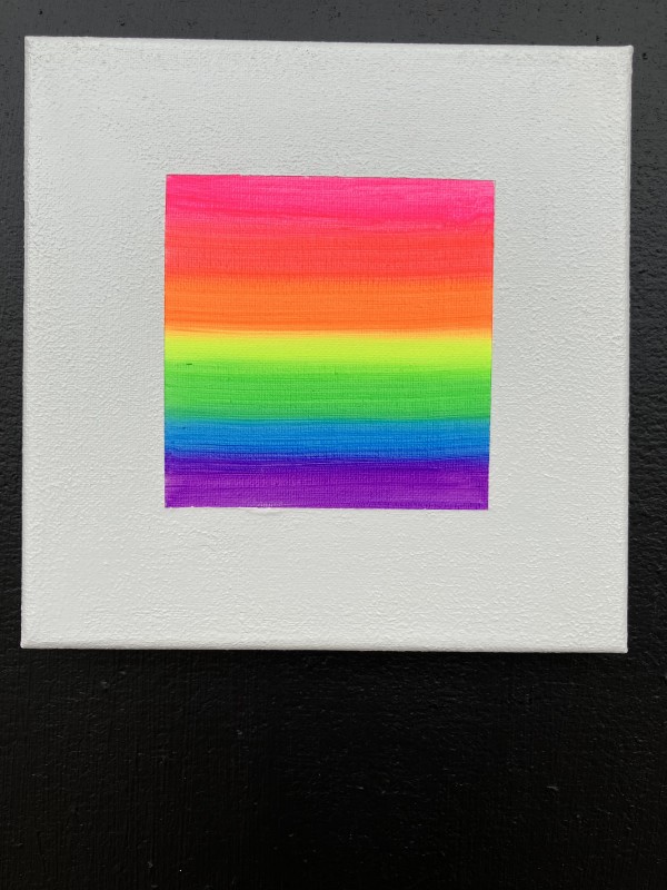 Shiny White Square by Rainbow Nagy