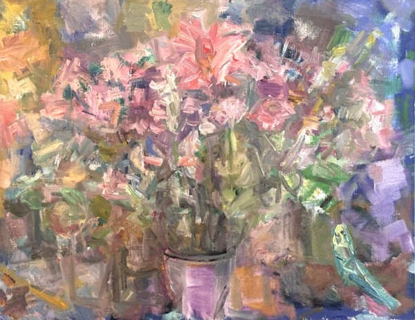 Flowers, and a Bird by Vera Gutkina