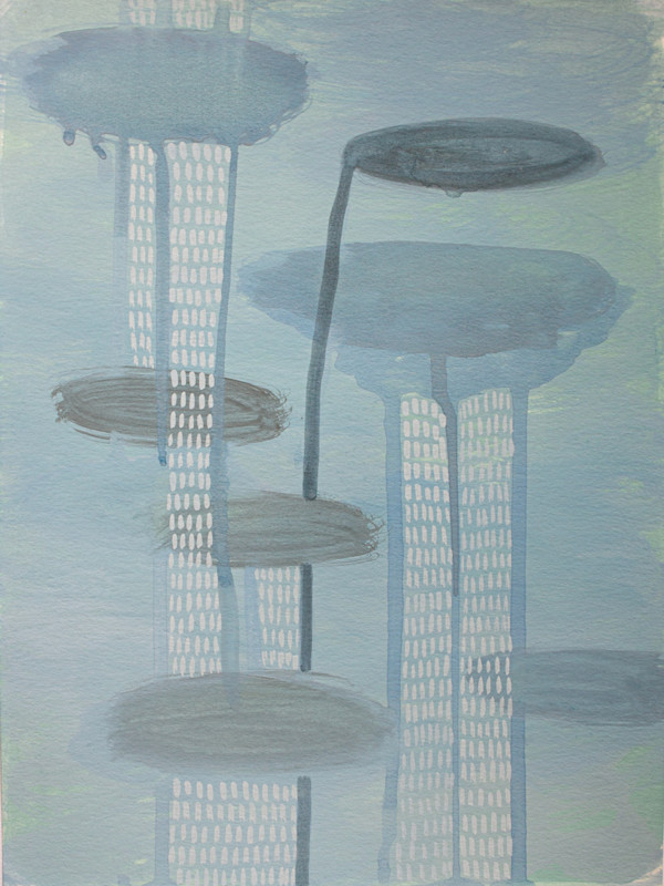 Ovals Blue by Lia Zuvilivia