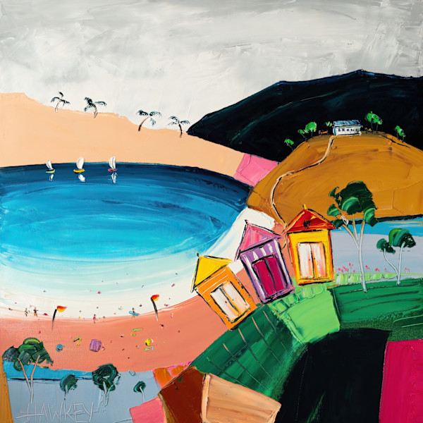 Beach Huts by angela Hawkey