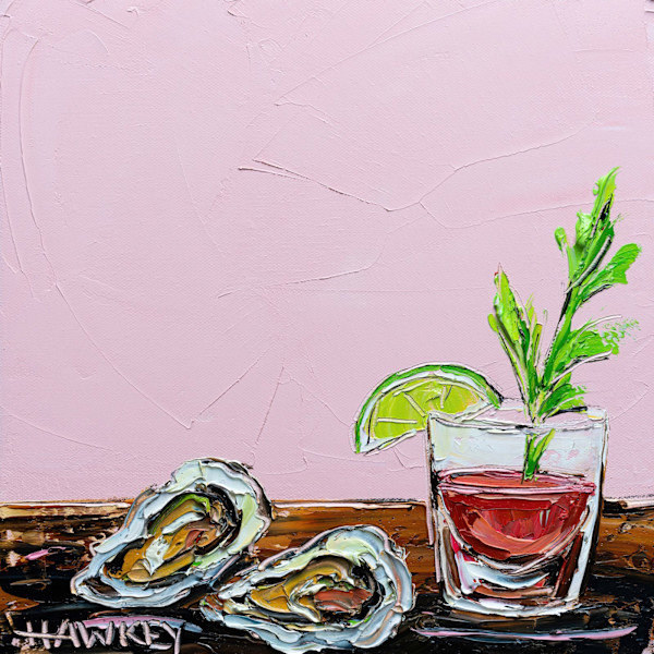 Oysters And Cocktail by angela Hawkey