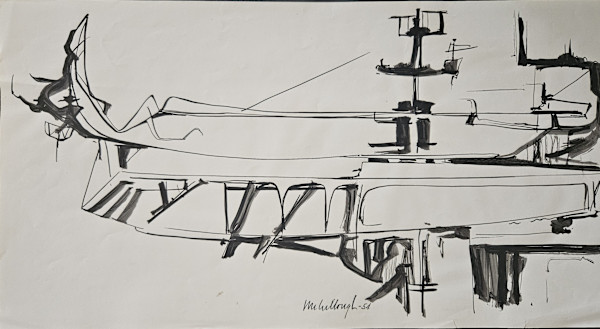 Untitled- infernal machine sketch by Joseph McCullough