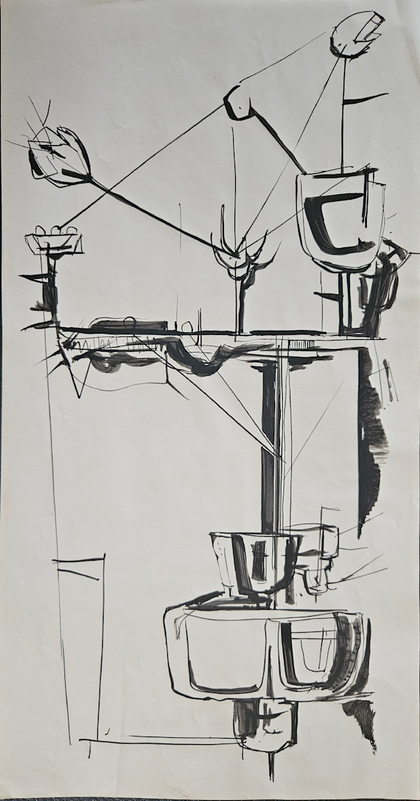 Untitled- infernal machine sketch by Joseph McCullough