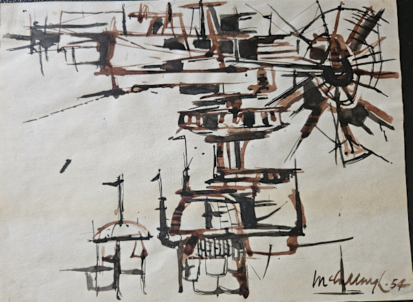 Untitled- infernal machine sketch by Joseph McCullough