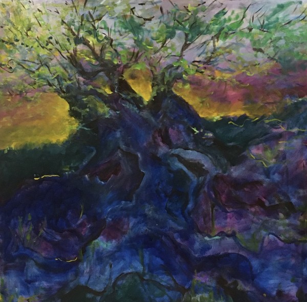 Root and Tree: Dusk by Gay P Cox