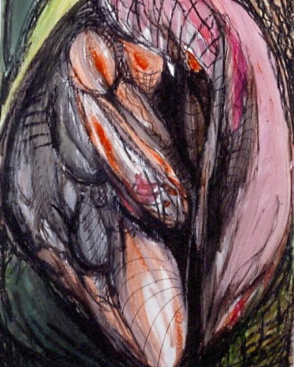 Family Pods Painting No 63 by Judith Beale