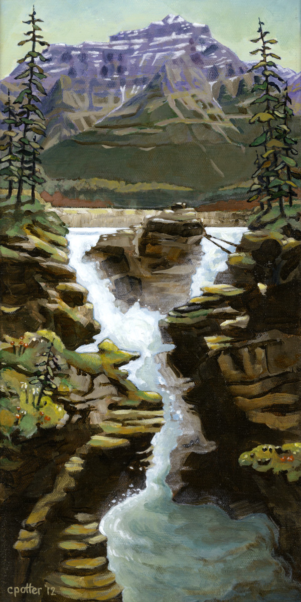 Athabasca Falls by Cheryl Potter