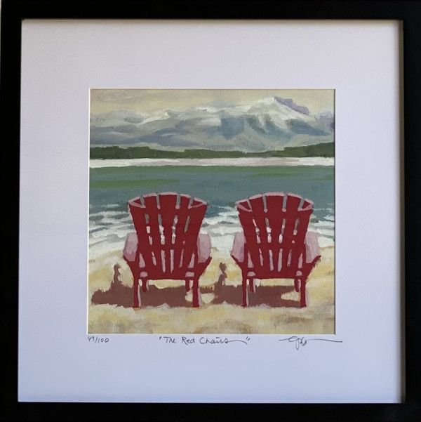 The Red Chairs (Framed) by Cheryl Potter