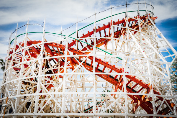 Mission Beach Rollercoaster by Peter Mendelson