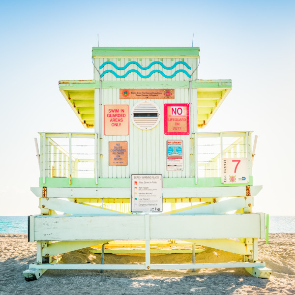 Haulover Beach Lifeguard Stand 7 (Series 3 of 4) by Peter Mendelson