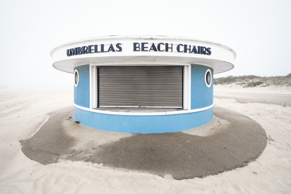 Umbrellas and Beach Chairs II by Peter Mendelson