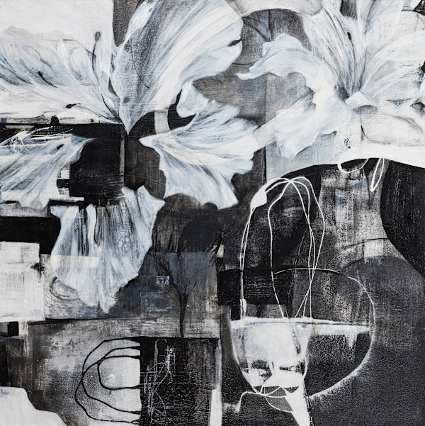 Black and White  Lillies by Jules Kobelin