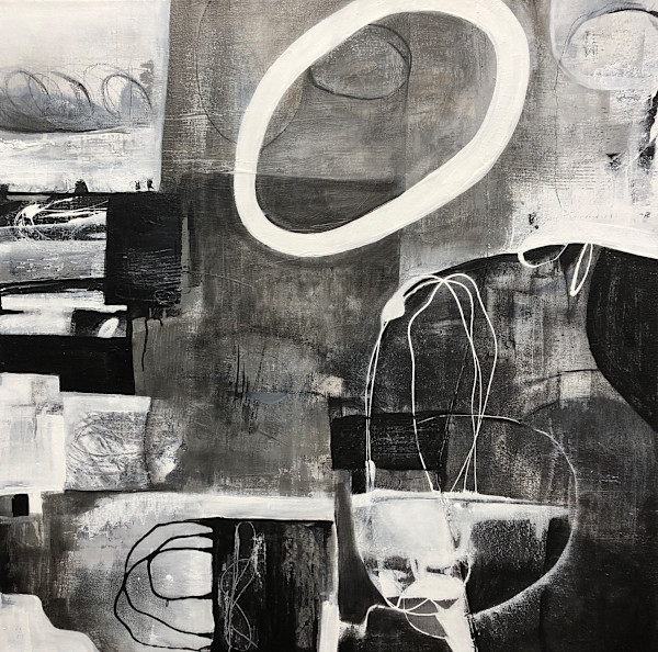 Black and White  Abstract by Jules Kobelin