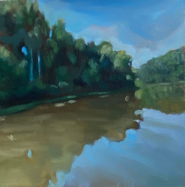 A Little Way Away III - Study (Rivanna Reservoir) by Lindsay Heider Diamond