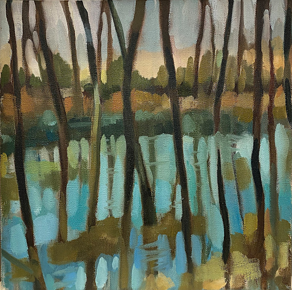 Blue Pond Trees by Lindsay Heider Diamond, Image 1.