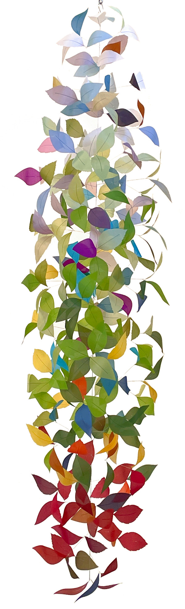 Column of Leaves in Seasonal Gradation by Jan R Carson, Image 1.