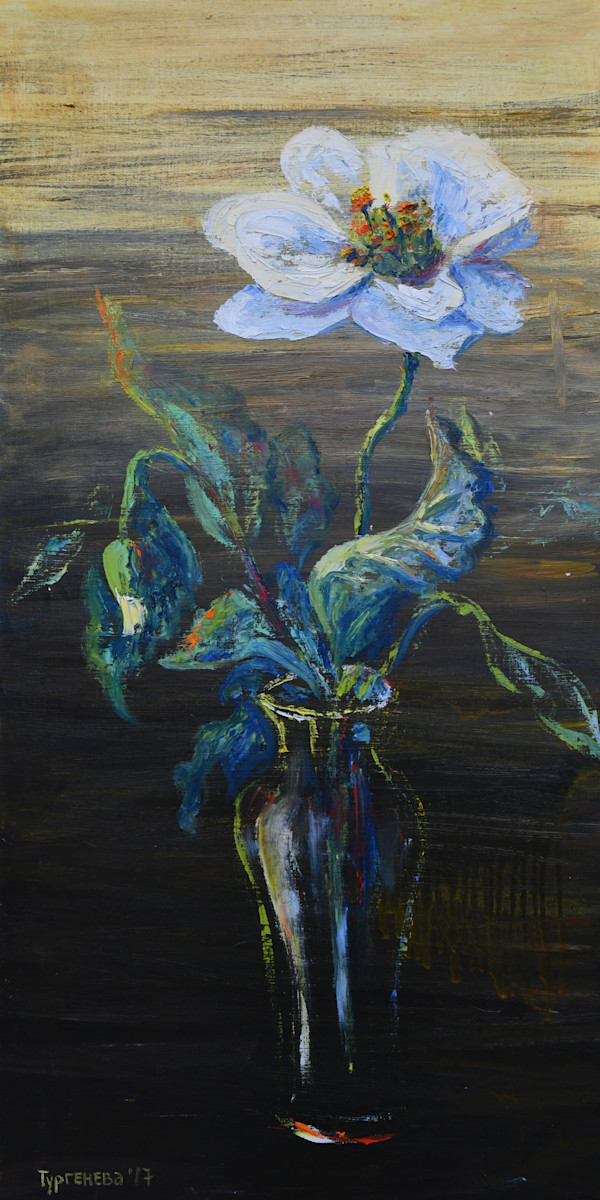 white poppy by Elena Turgeneva