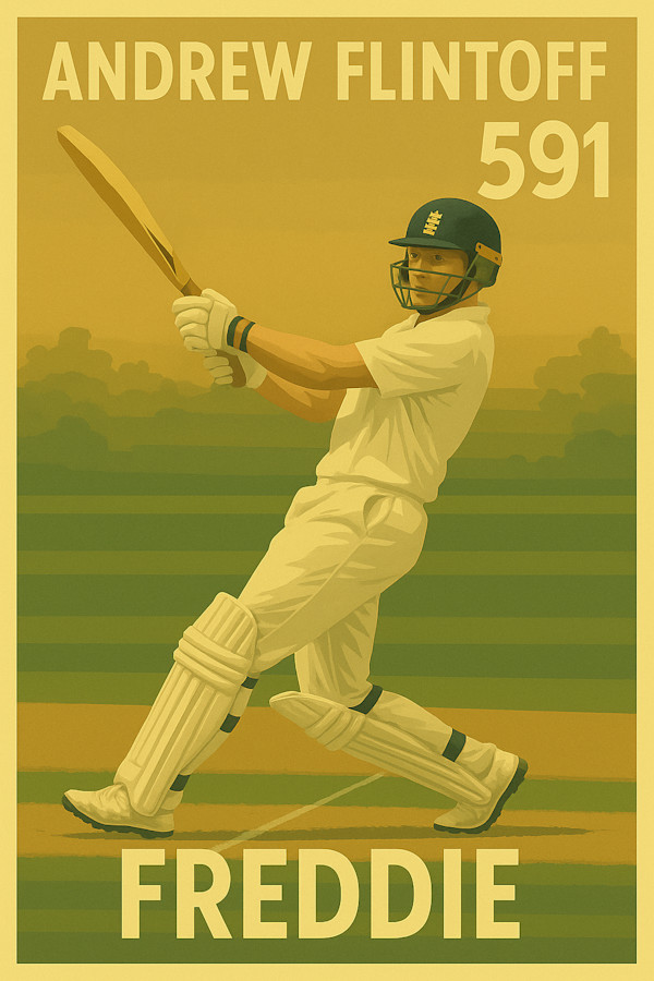Andrew Flintoff 591 duigital illustration by michelle