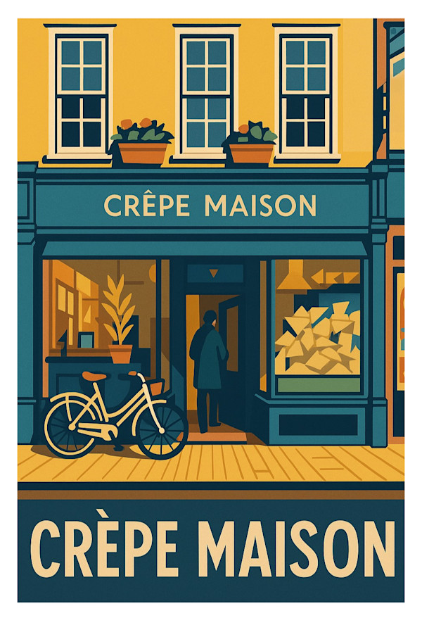 Crepe Maison digital illustration by michelle