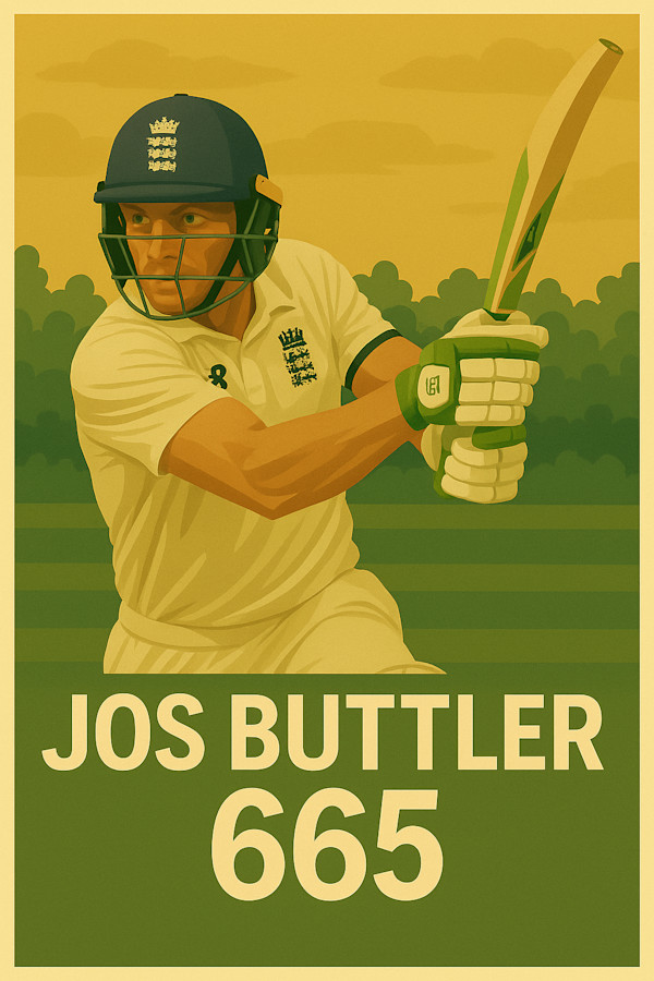 Jos Buttler 665 digital illustration by michelle