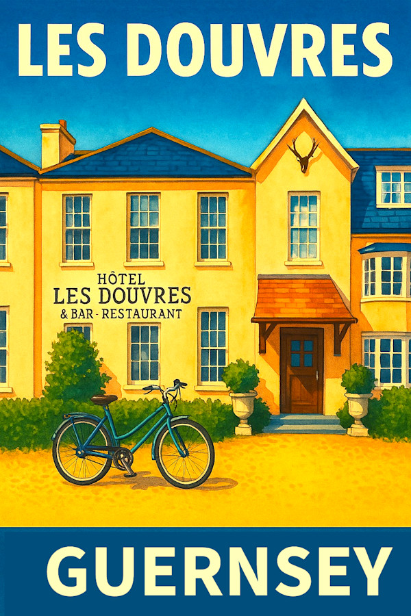 Les Douvres Guernsey digital illustration by michelle