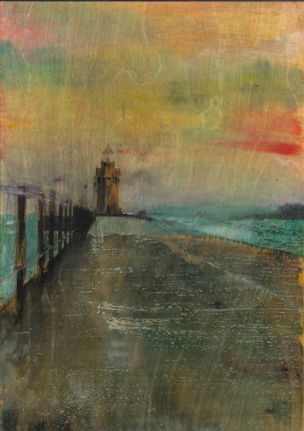 St Peter Port Lighthouse (Sunset and Drizzle). No 3 by michelle