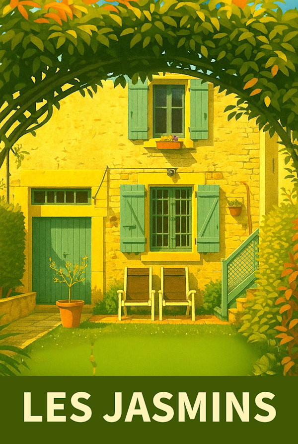 Les Jasmins digital illustration by michelle