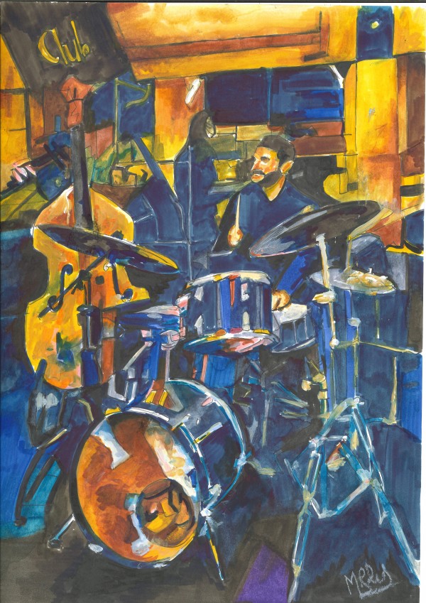Venice Jazz Club Drummer by michelle
