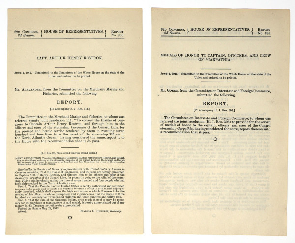Carpathia Award Resolutions