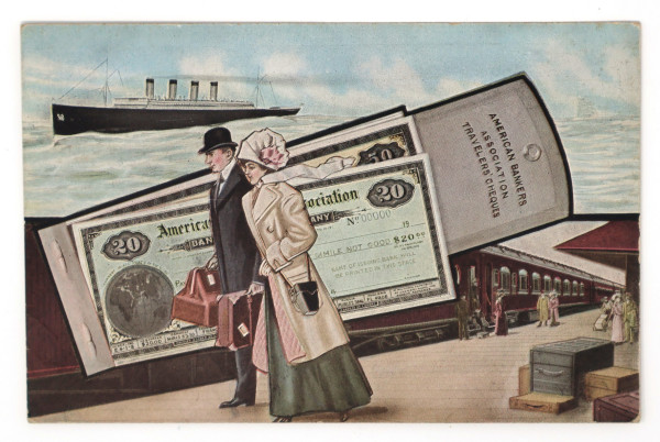 Postcard, ABA Travelers' Cheques (2)