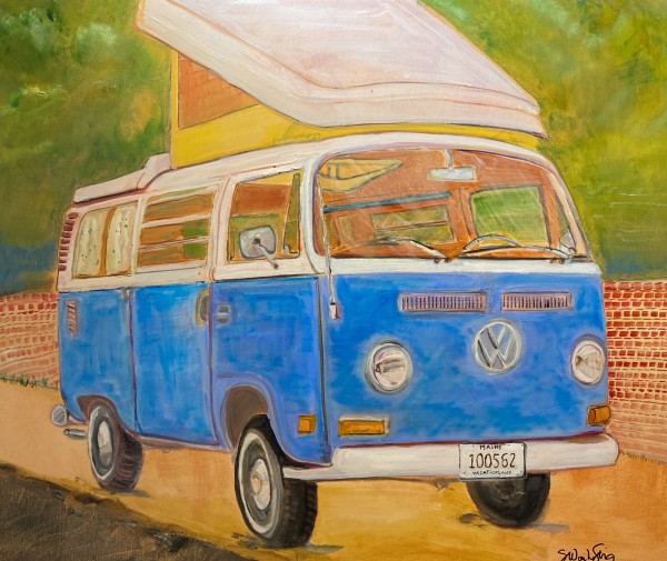 Blue 1973 VW by Sue Warhaftig
